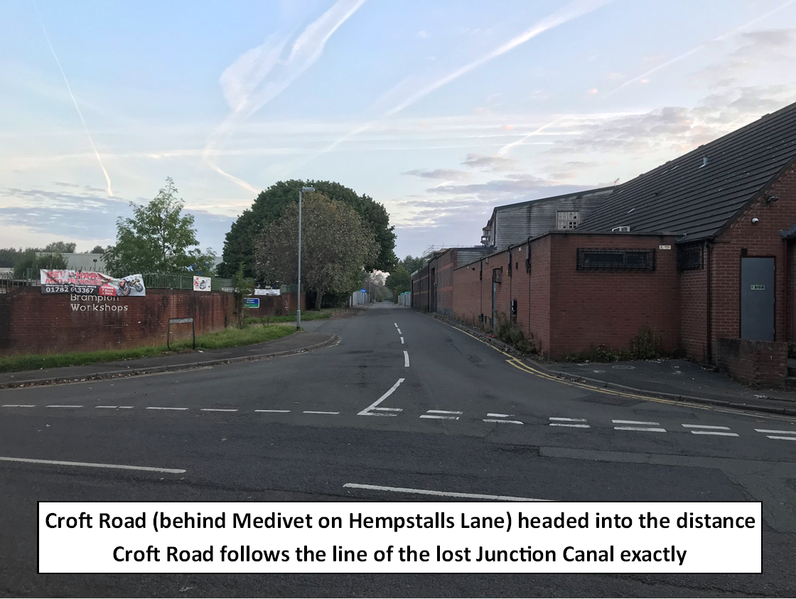 Photo of Croft Road which followed the line of Junction canal