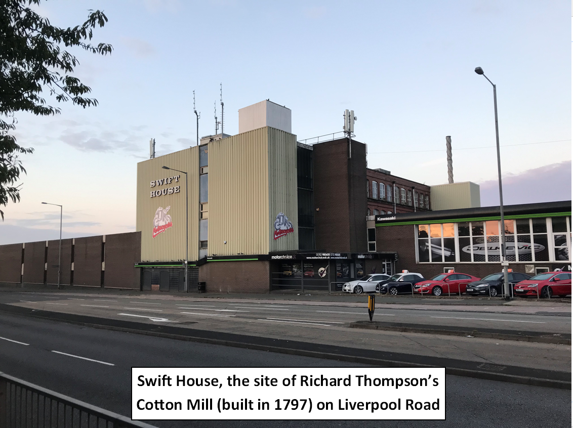 Photo of Swift House, the site of Richard Thompson's cotton mill