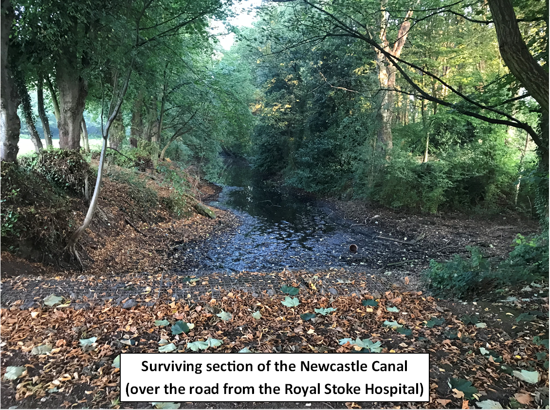 Photo of surviving section of the Newcastle canal
