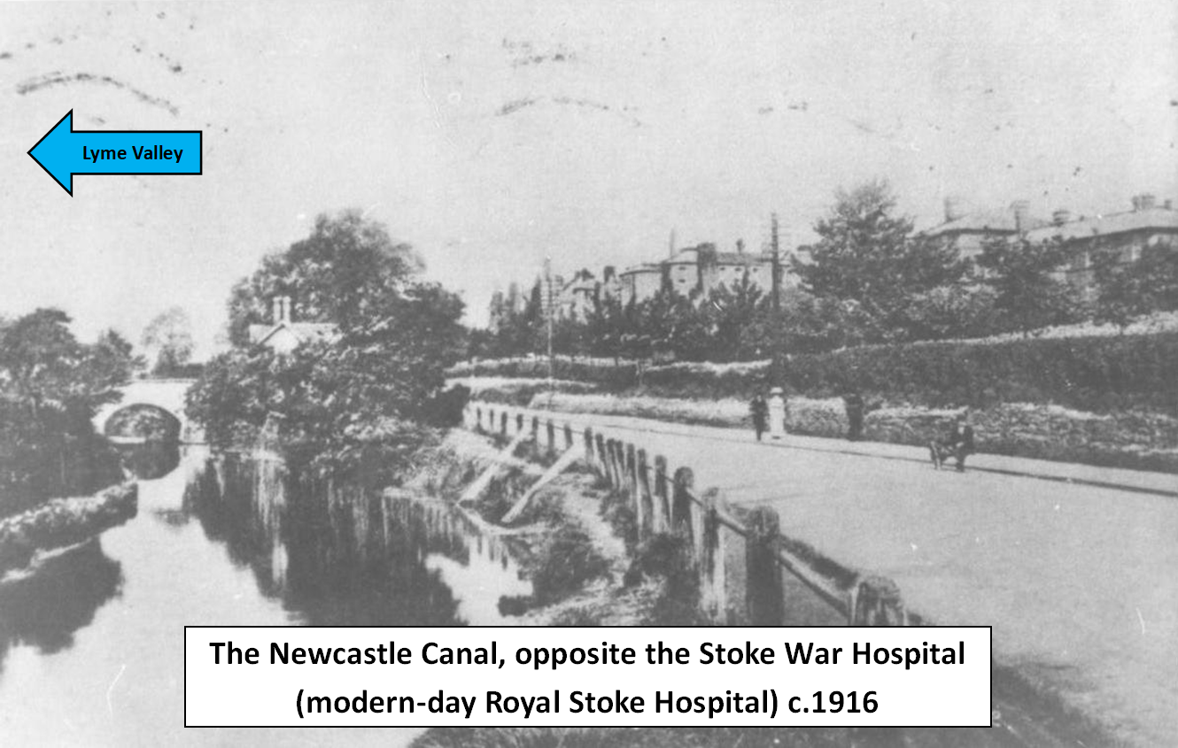 Photo of the Newcastle Canal outside modern Day Royal Stoke hospital