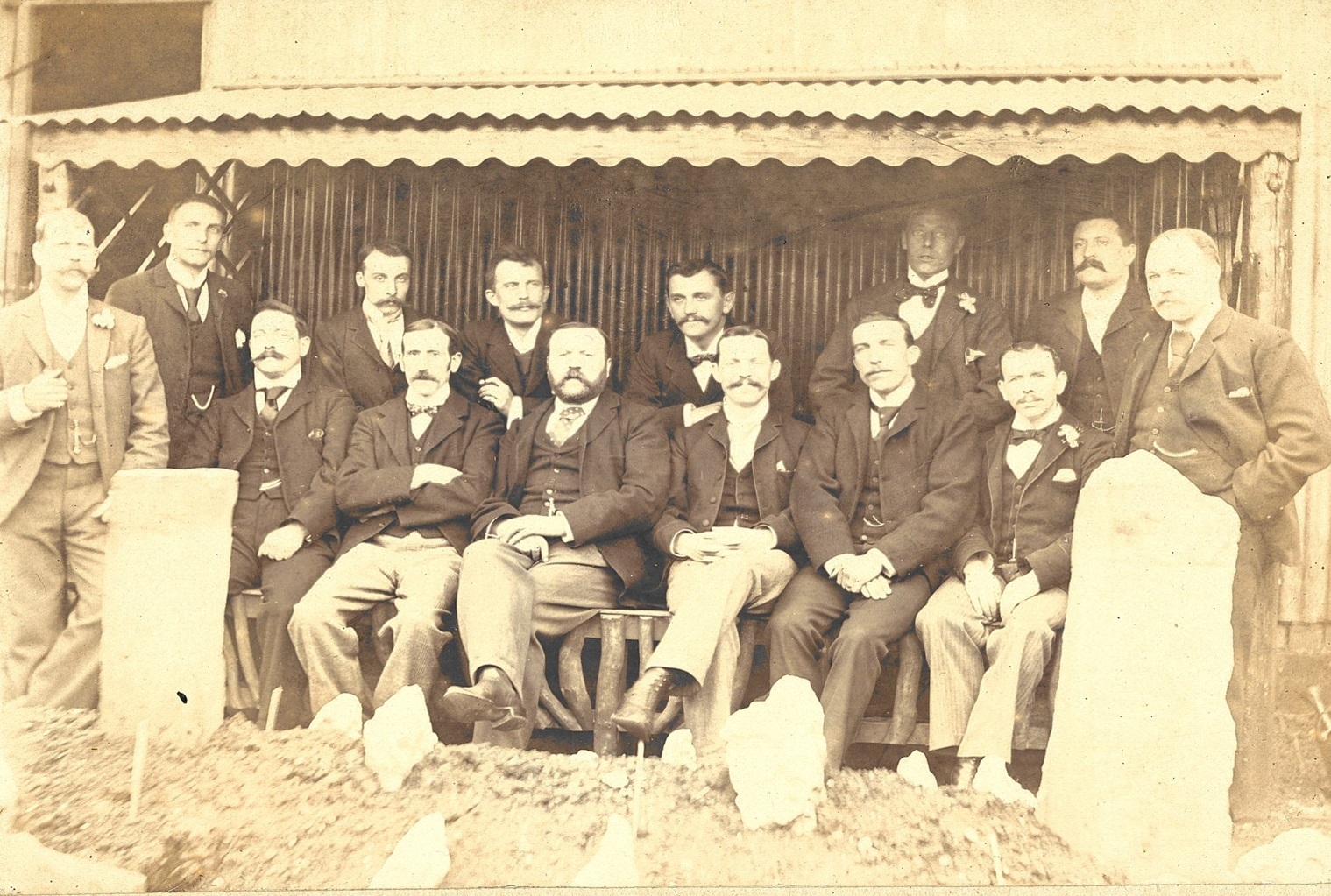 Companion photograph of men in Hartshill