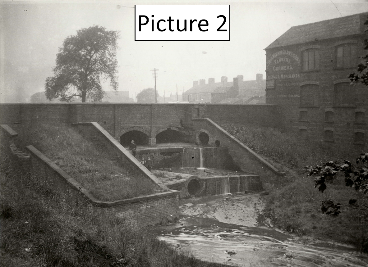 This early 20th century photograph by Thomas Pape shows the Pool Dam in Newcastle-under-Lyme