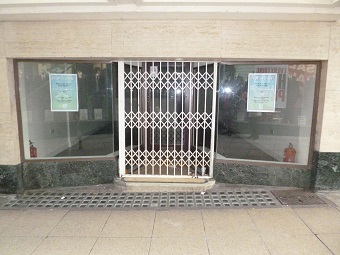 A photos of the shop front of unit 11 of the Lancaster Building.