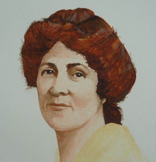 Colour painting of Ada Neild Chew