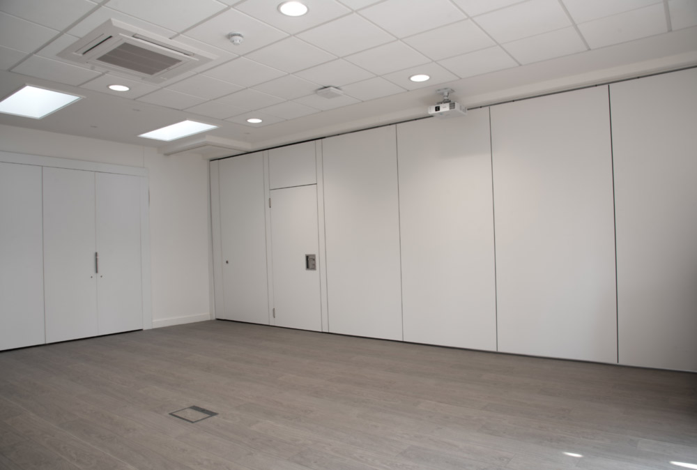 An empty view of the Alder room.