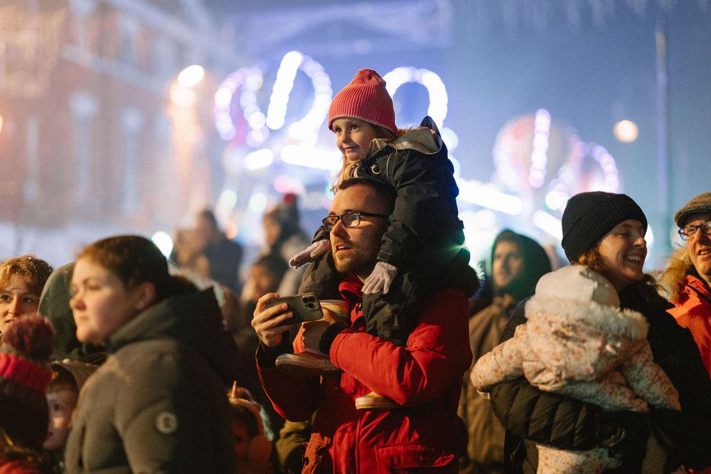 Newcastle-under-Lyme BID's spectacular #LightUpCastle annual switch-on event attracts hundreds of families into the town centre.