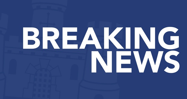Words read 'breaking news'