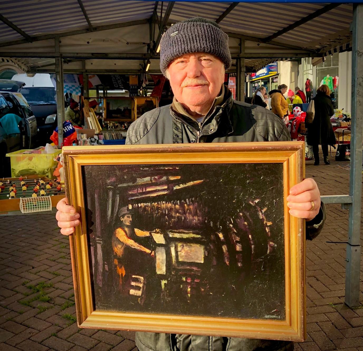 Bryn McDonald, from Biddulph, had traded on the antiques market for 40 years. He's diversified his business and now sells artwork after discovering a love of painting at the age of 64.
