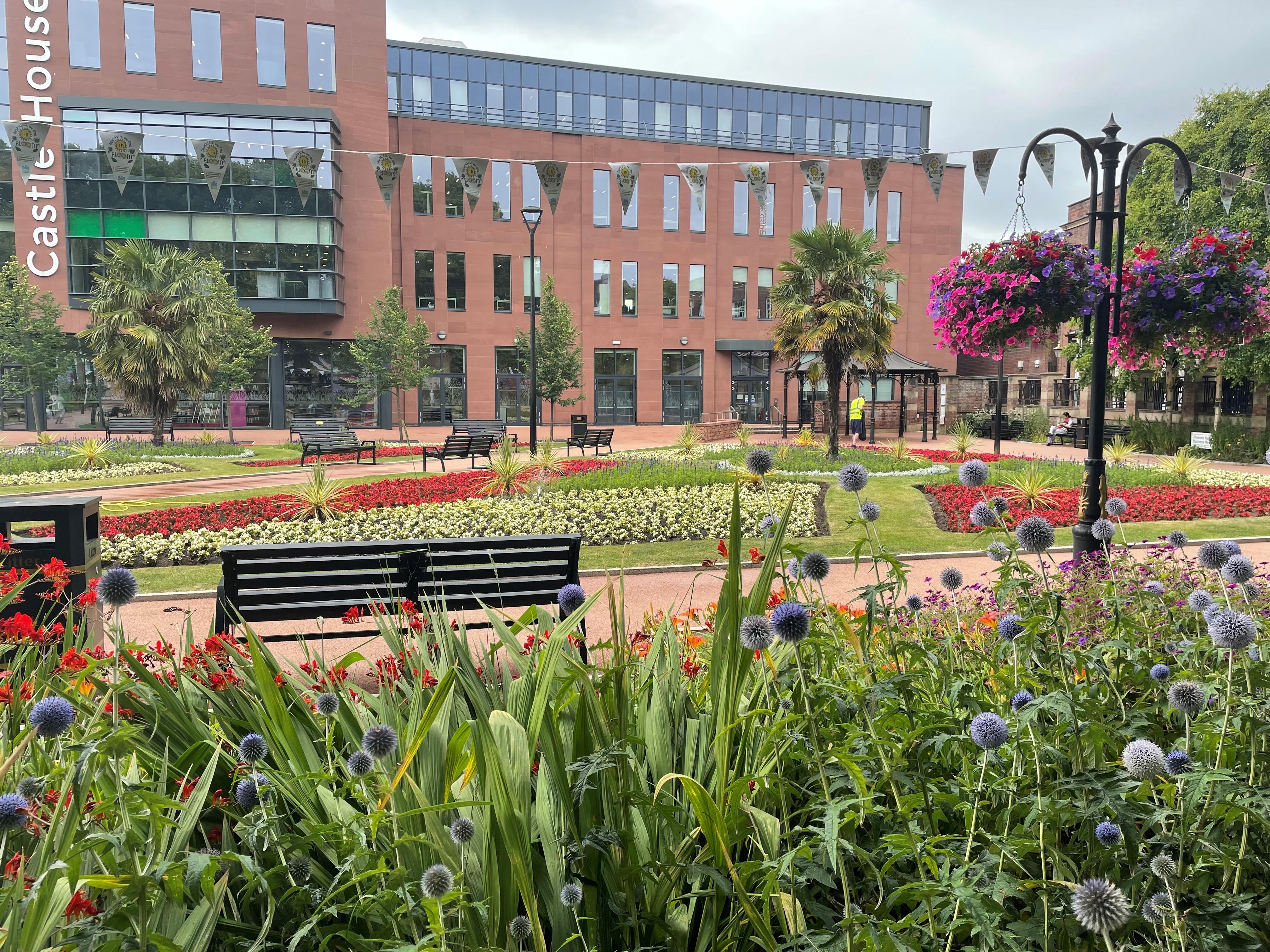 Castle House and Queen's Gardens