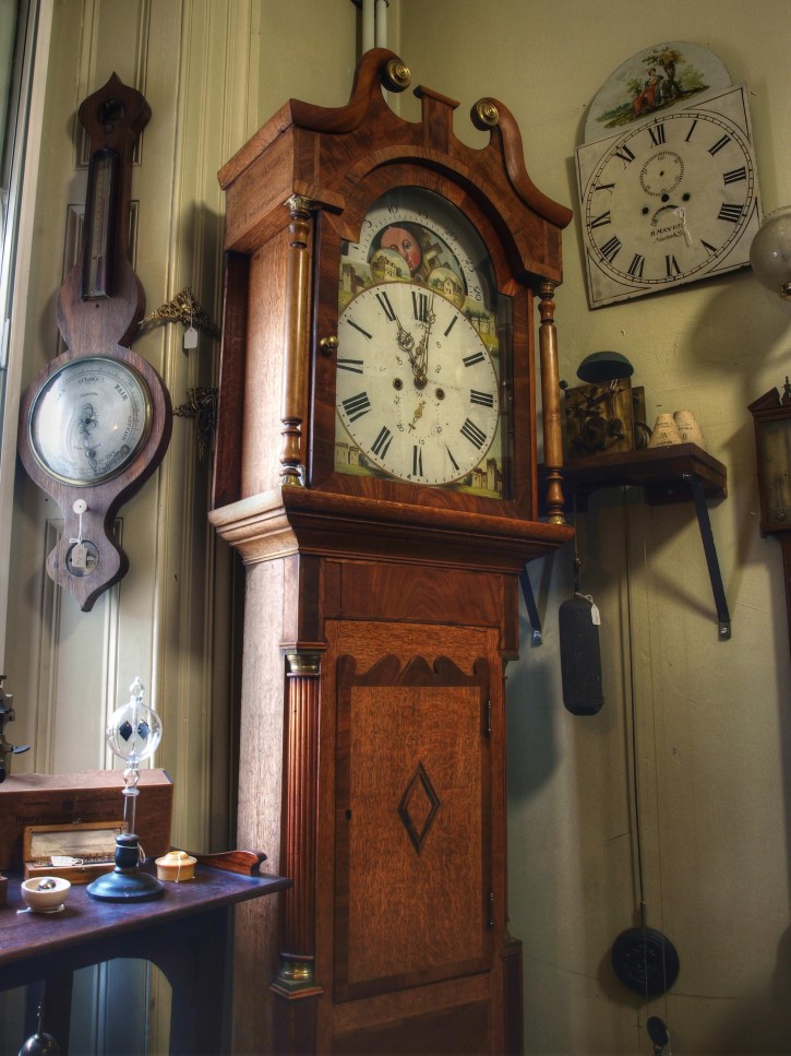 A collection of historic clocks