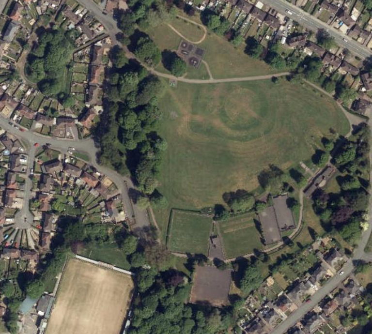 Aerial photo of Clough Hall Park