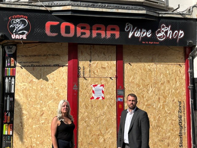 Image of Cobra vape shop closed down