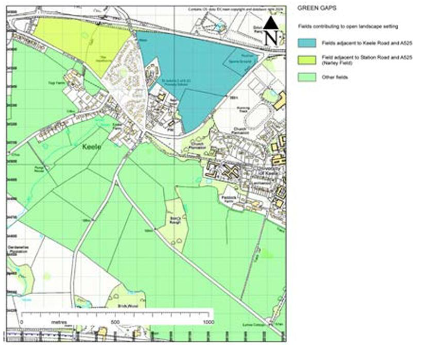 Figure 2: Green Gaps – Keele Neighbourhood Plan Submission Version