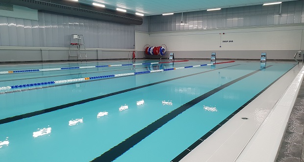 Image shows the swimming pool at Kidsgrove sports centre