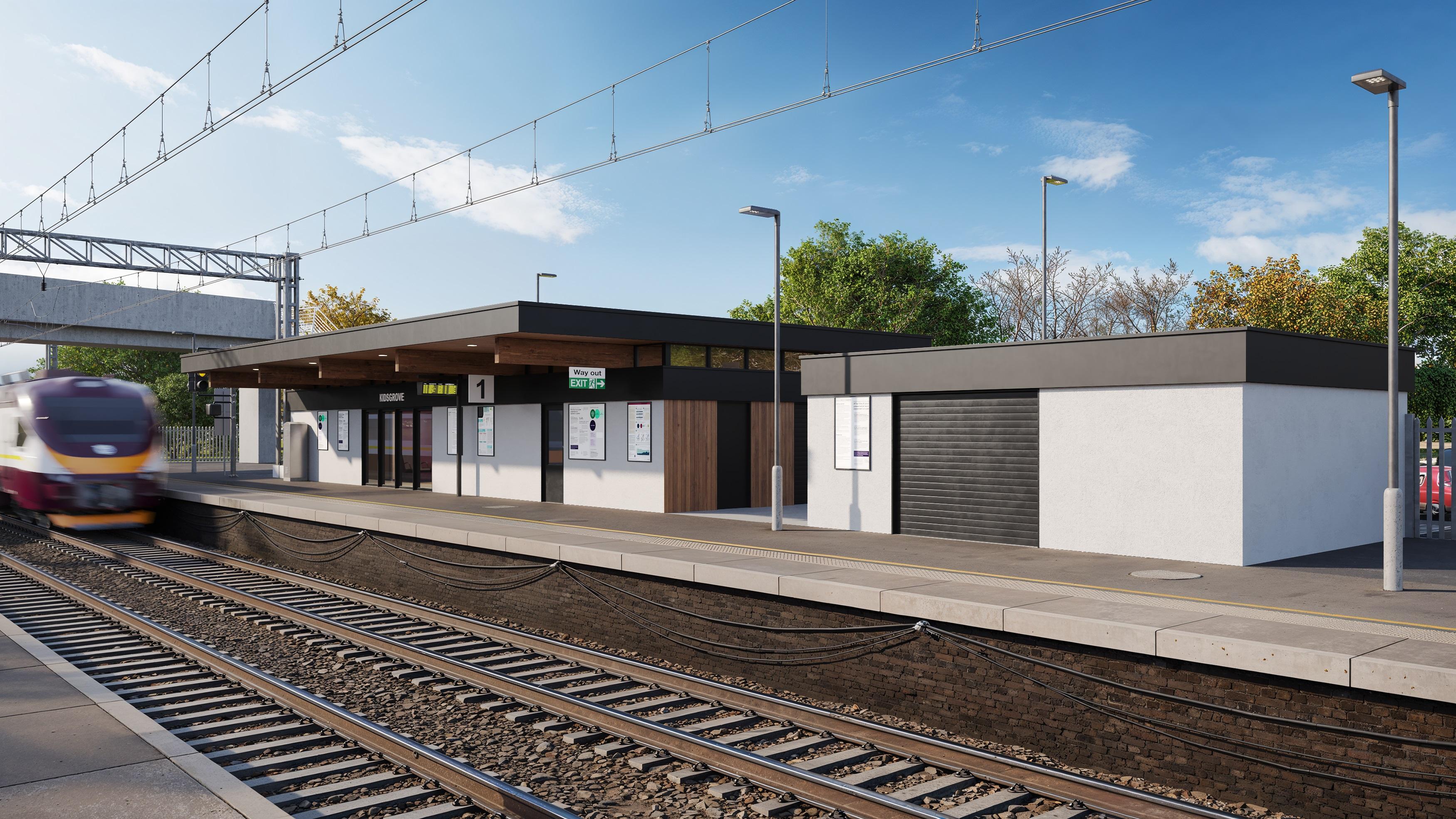An artist's impression of the new modernisation plans for Kidsgrove train station.