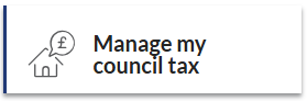 Manage my council tax button