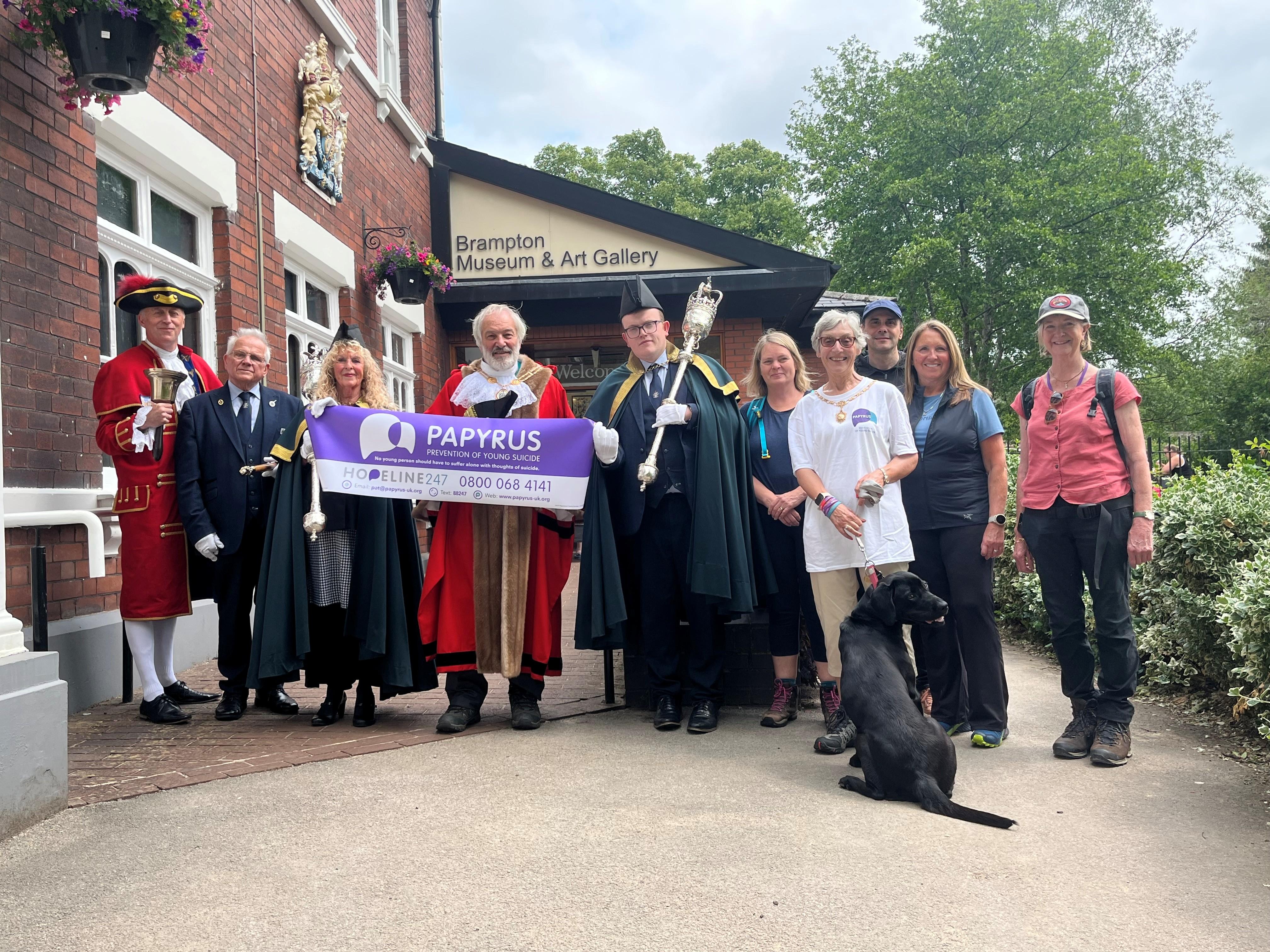 The beginning of "One Mayor Meandering" at Brampton Museum in May 2025.