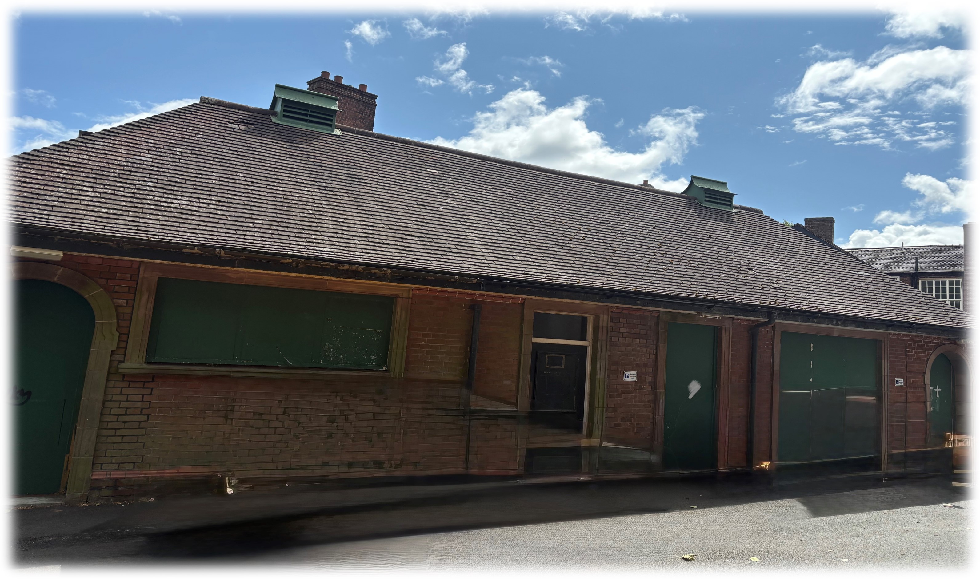 Image of the outside of the old public conveniences on Merrial Street