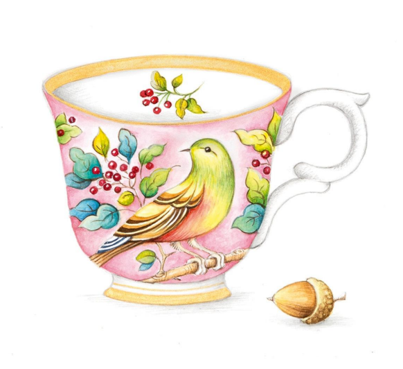 Pink tea cup