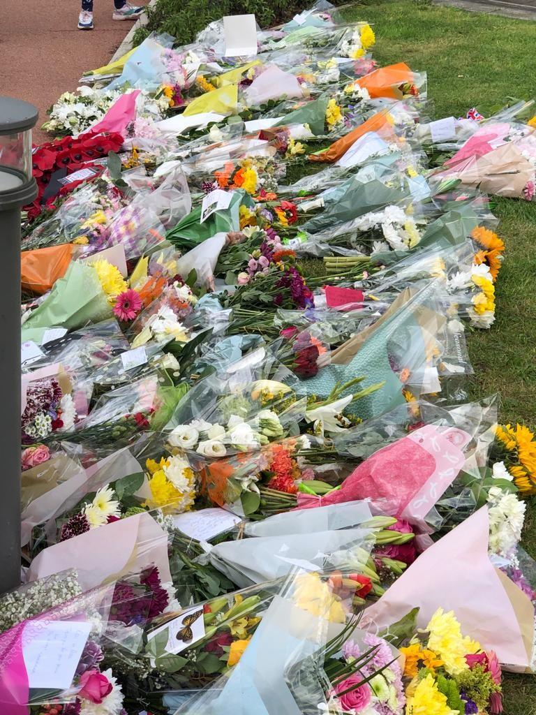 Her Late Majesty Queen Elizabeth II, flowers, floral tributes, Queen's Gardens,