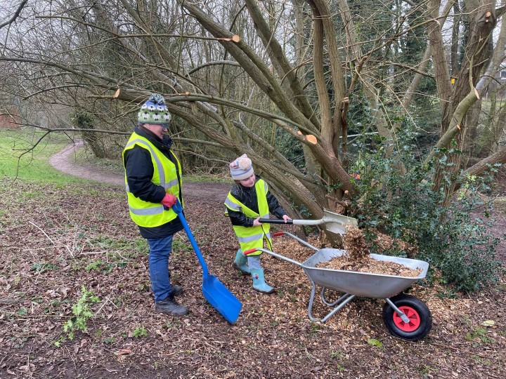 Residents clearing a walkway in loggerheads as part of Civic Pride
