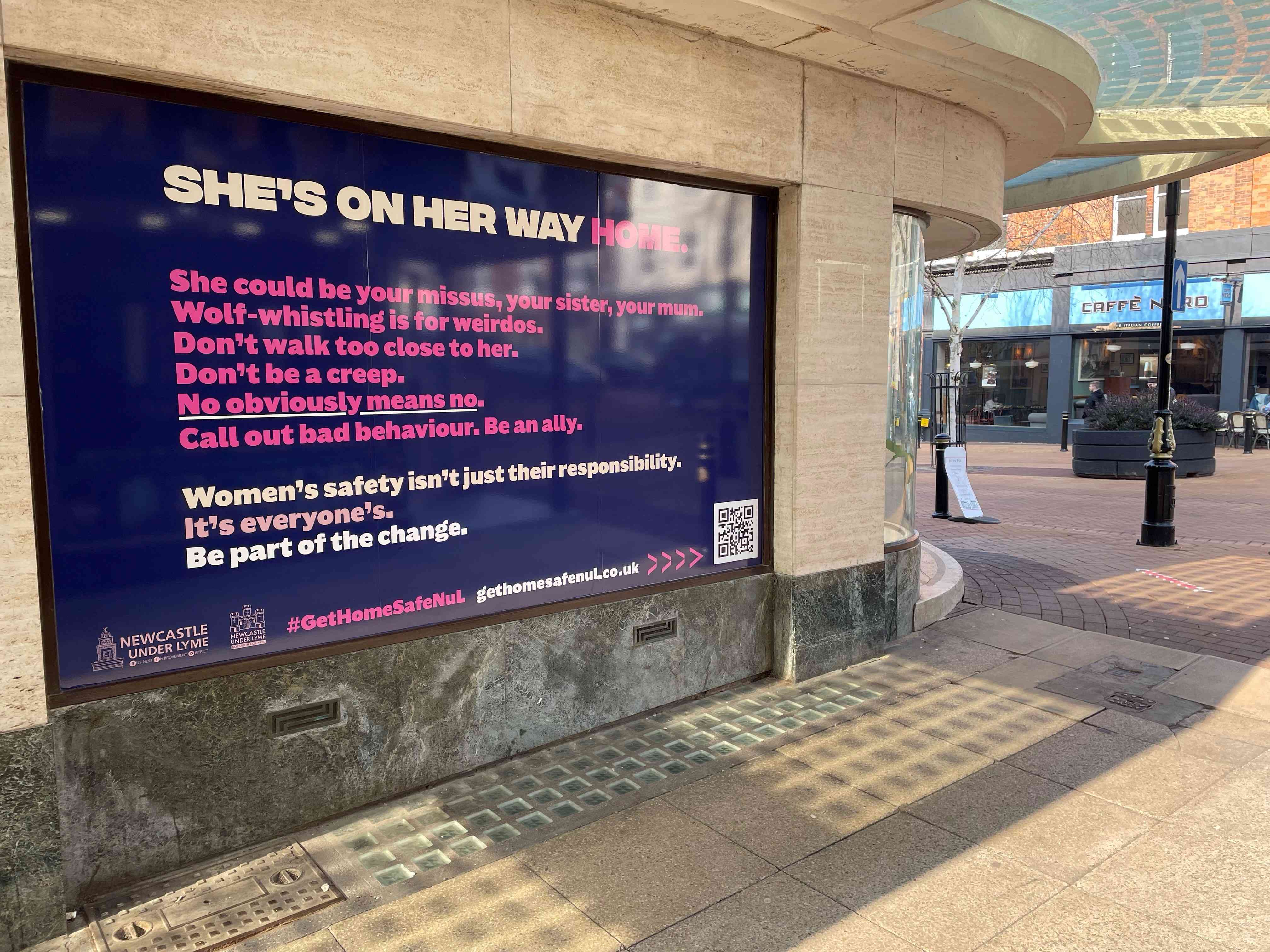 Safe space in newcastle town centre