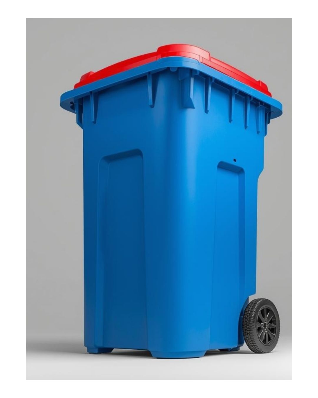 Image of blue bin with red lid