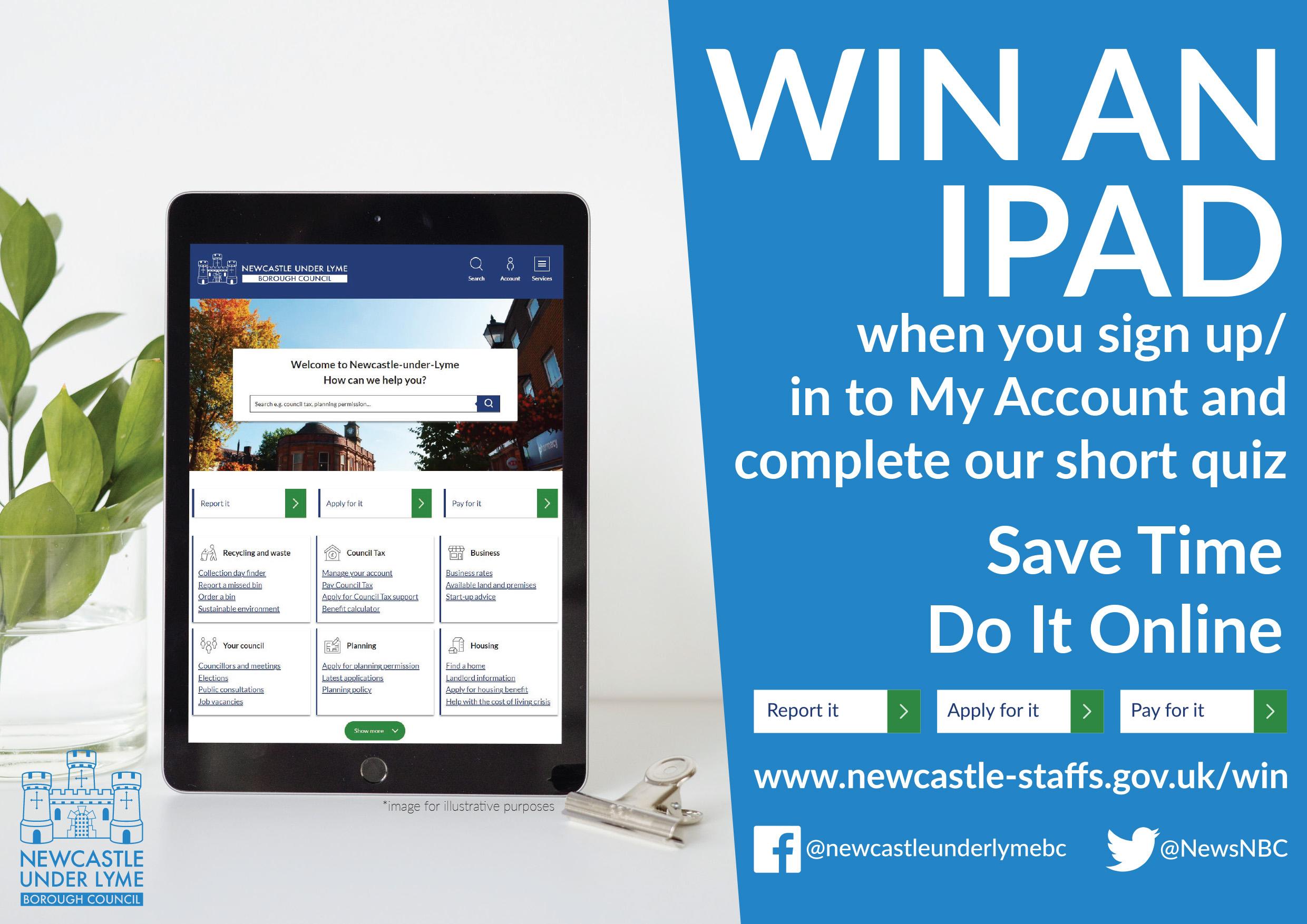Apple iPad, competition, giveaway, Council, digital, My Account, online, website, save time do it online
