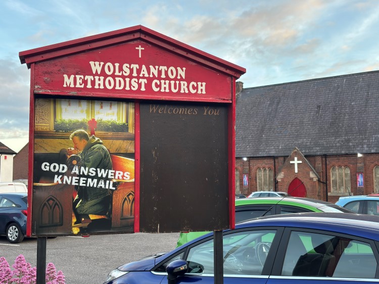 Image of Wolstanton methodist church notice board