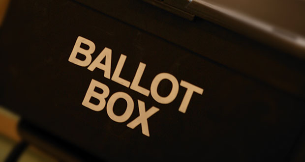 The image shows a ballot box.