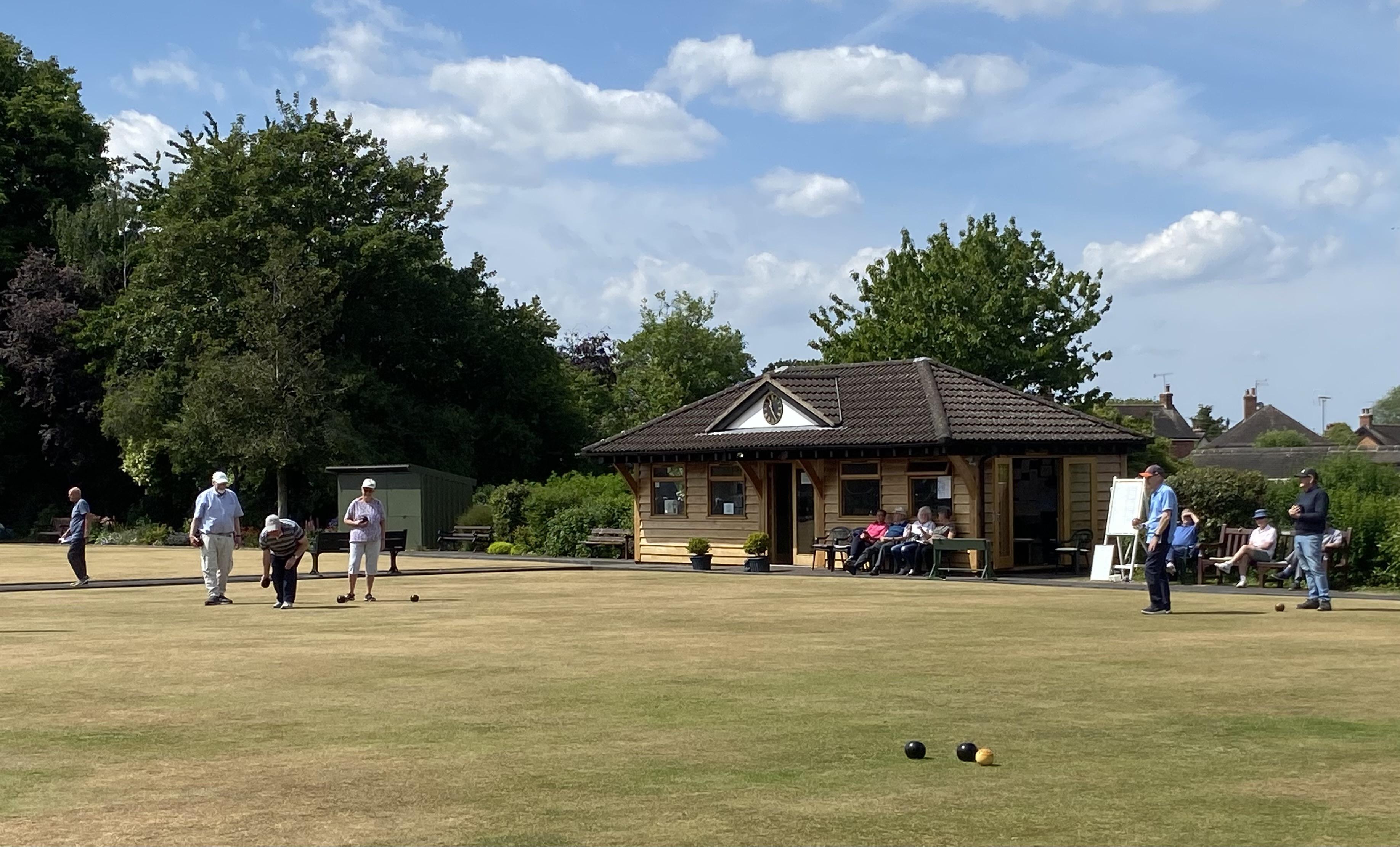 Members of Westlands Bowling Club in action at Westlands sports ground.
